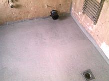 Wet Room Floor 01 -03- Waterproof Tanking & Fully Screeded